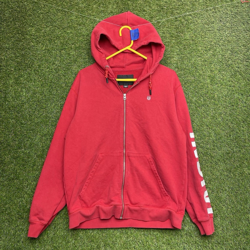 Cult Of Individuality Hoodie Mens Medium Raven Sublimation Split Zip MSRP $289